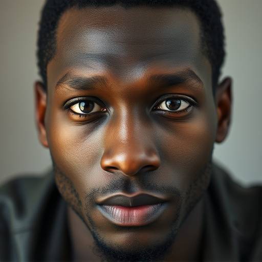 Portrait d'Omar Sy, regardant avec bienveillance vers la caméra.